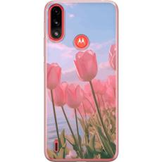 iSecrets - Mobilskal till Motorola Moto E7 Power med Rosa Tulpaner