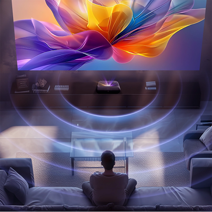 Yaber - Yaber Multimediaprojektor Laser RGB med JBL-högtalare - Svart