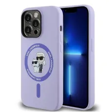 KARL LAGERFELD - Karl Lagerfeld iPhone 14 Pro Max Mobilskal MagSafe Karl&Choupette Ring - Lila
