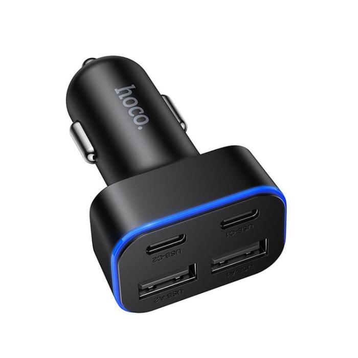 Hoco - Hoco Billaddare 42W 2xUSB-C 2xUSB-A QC3.0 Z63 - Svart