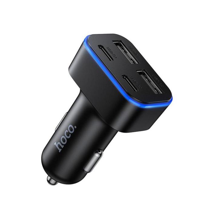 Hoco - Hoco Billaddare 42W 2xUSB-C 2xUSB-A QC3.0 Z63 - Svart