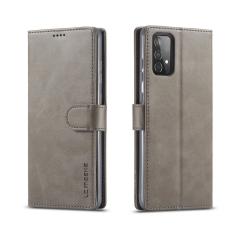 LC.imeeke - LC.IMEEKE Samsung Galaxy A52 4G/5G Pl&aring;nboksfodral Konstl&auml;der - Gr&aring;