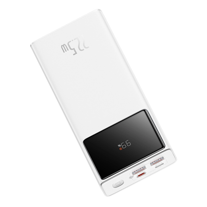 BASEUS - Baseus Powerbank 30000mAh 22.5W USB-A - USB-C Kabel 30cm Vit