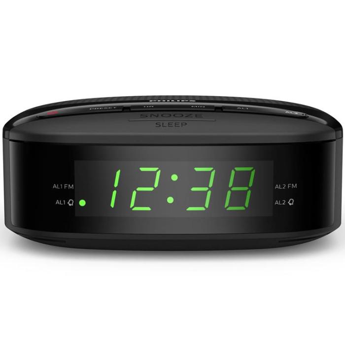 Philips - PHILIPS Digital FM-klockradio Tio snabbval Två alarm