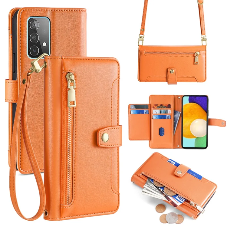 Galaxy A52 4G/A52s 5G/A52 5G Plånboksfodral (Orange) | 2353 | AlltMobil