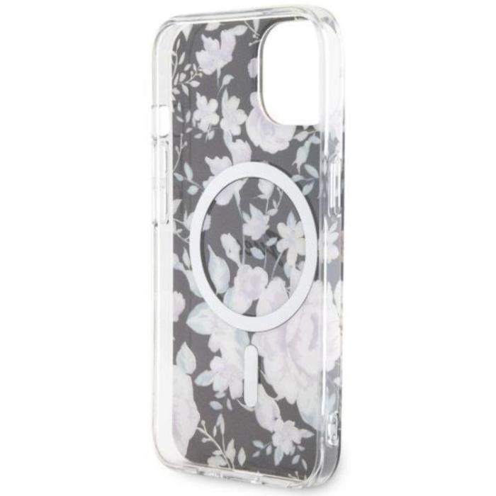 Guess - Guess iPhone 14 Plus Mobilskal MagSafe Flower - Svart