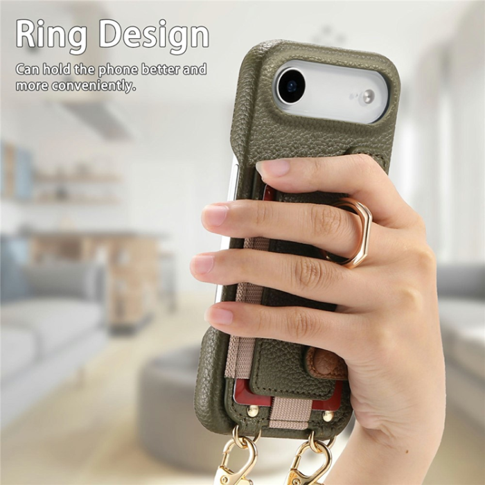 A-One Brand - iPhone Air Mobilskal med Korthållare Ring Kickstand