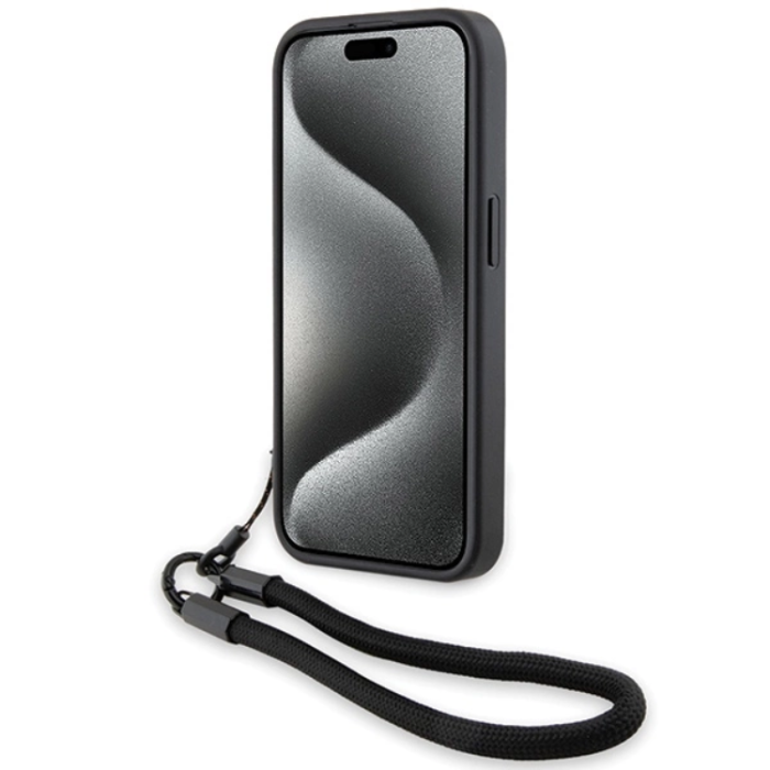 BMW - BMW iPhone 15 Pro Max Mobilskal Signature Läder Wordmark Cord