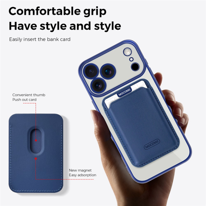 A-One Brand - iPhone 17 Pro Max Mobilskal MagSafe Korthållare TPU + PC