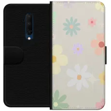 Gustaf - Pl&aring;nboksfodral till OnePlus 7T Pro med fejdande blommor