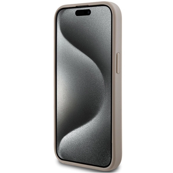 Guess - Guess iPhone 15 Pro Mobilskal Triangle Metall Logo - Svart