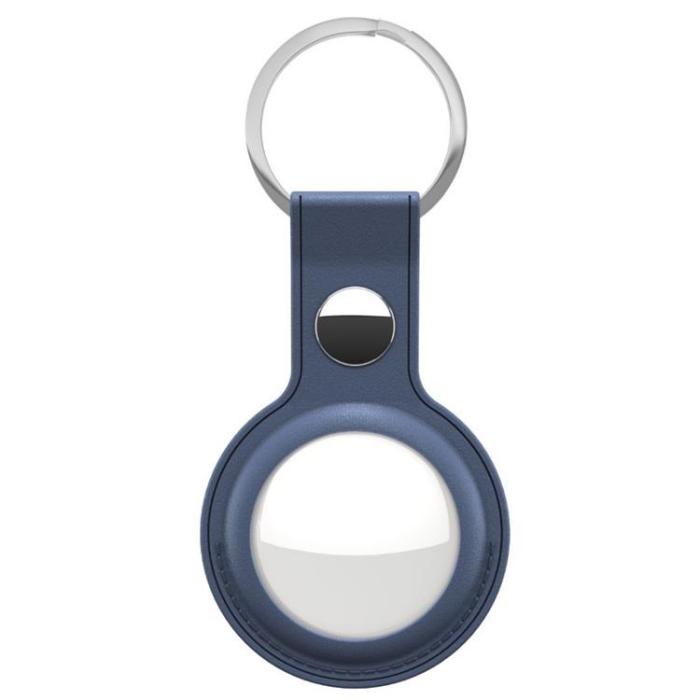 KeyBudz - Keybudz Nyckelring i Läder För AirTag 2-pack - Blå