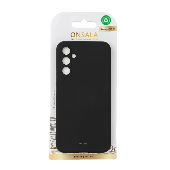 Onsala - Onsala Galaxy A35 5G Mobilskal Silikonkänsla - Svart