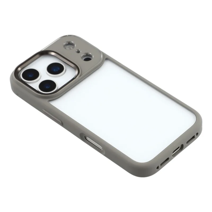 A-One Brand - FULEXIN Mobilskal till iPhone 17 Pro Crystal Clear + TPU - Titangrå