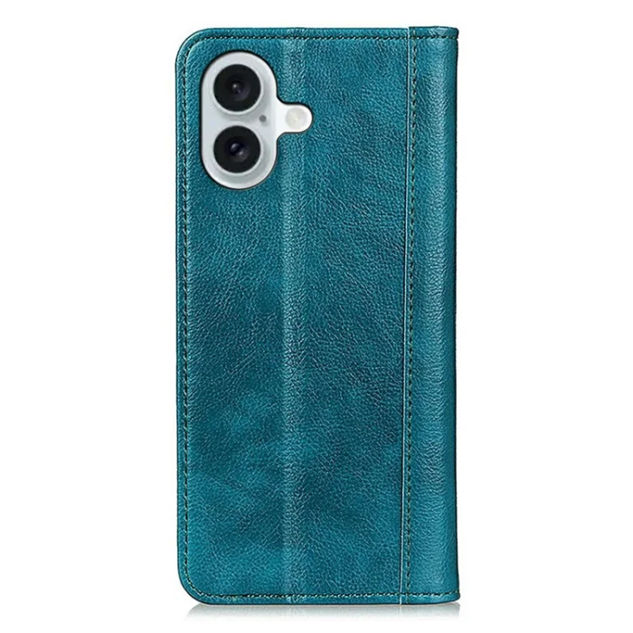 A-One Brand - iPhone 17 Plånboksfodral Äkta Läder Litchi - Grön