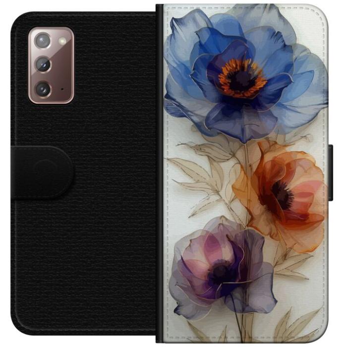 iSecrets - Plånboksfodral till Samsung Galaxy Note20 med Silkesblommor