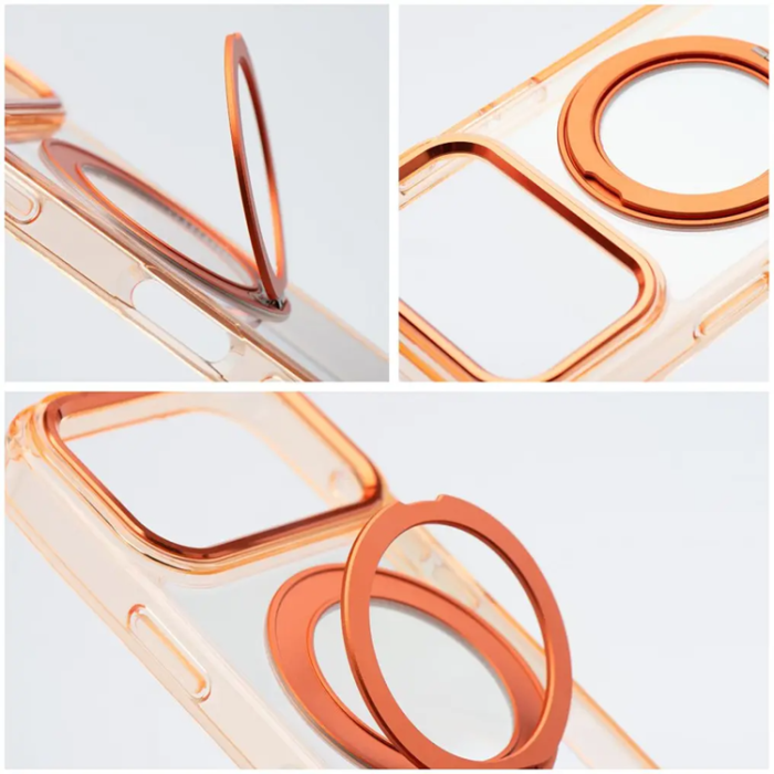A-One Brand - Mobilskal Magafe iPhone 17 Pro Frame Circle med Stand - Orange