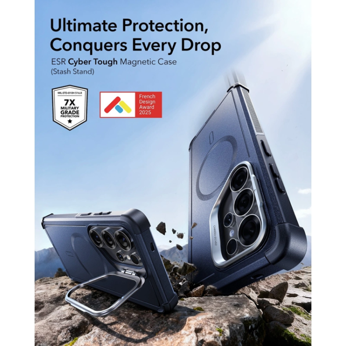 ESR - ESR Mobilskal För Galaxy S26 Ultra Magsafe Cyber Tough Kickstand - Svart