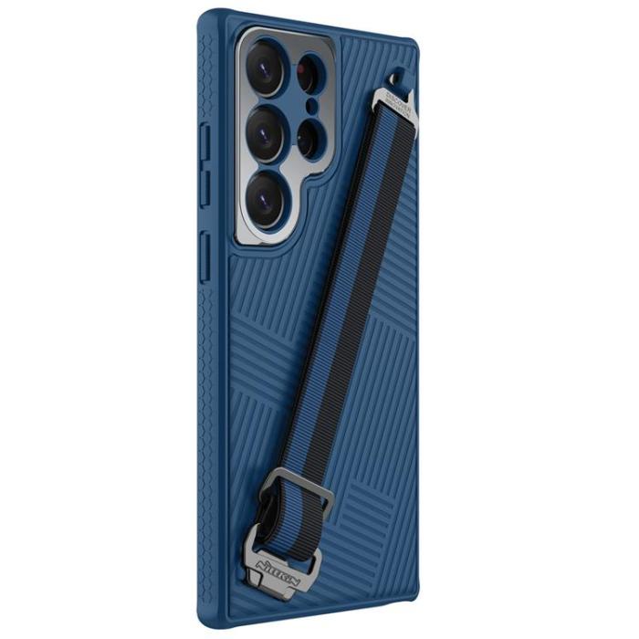 Nillkin - Nillkin Galaxy S23 Ultra Mobilskal Med Wrist Strap - Blå