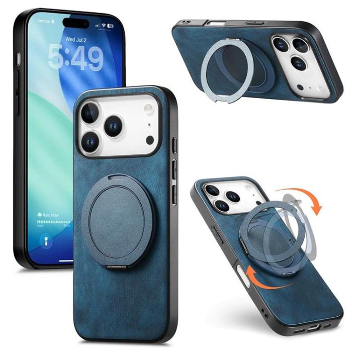 A-One Brand - iPhone 17 Pro Max Mobilskal Rotating Kickstand - Blå