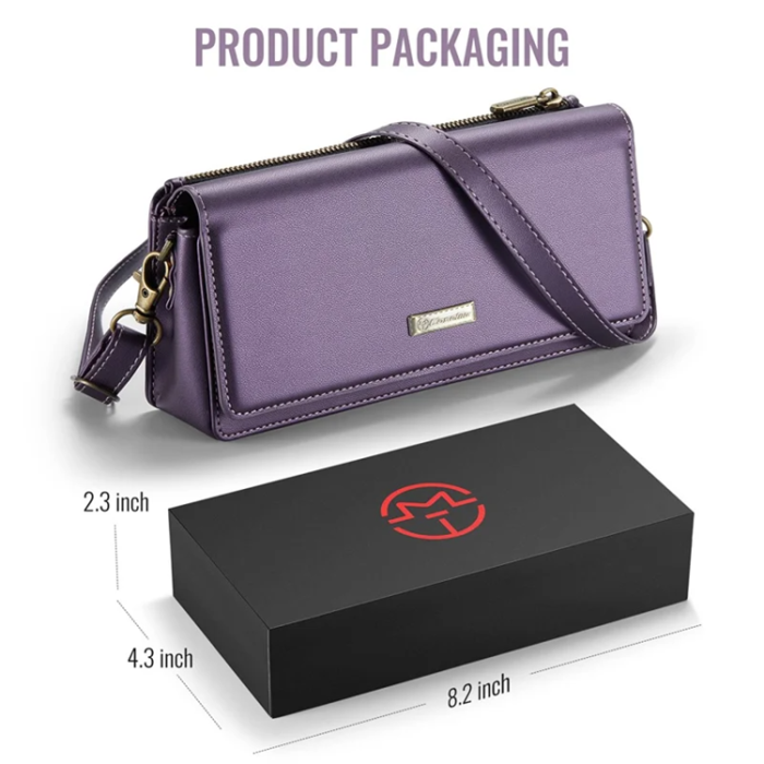 Caseme - CASEME Crossbody Väska RFID Blocking Me30 Max Läder - Lila