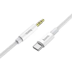 Hoco - HOCO Kabel AUX Jack 3,5 mm till USB-C UPA19 1 m silver