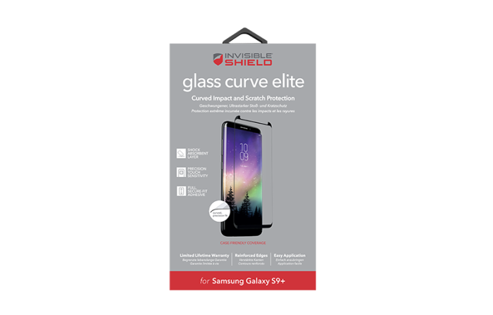 UTGATT4 - InvisibleShield Case friendly härdat glas Samung Galaxy S9 Plus
