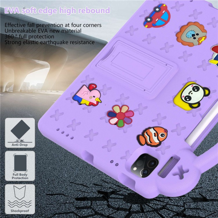 A-One Brand - iPad Pro 11 (2018/2020/2021/2022) Skal EVA Kickstand Shockproof - Lila
