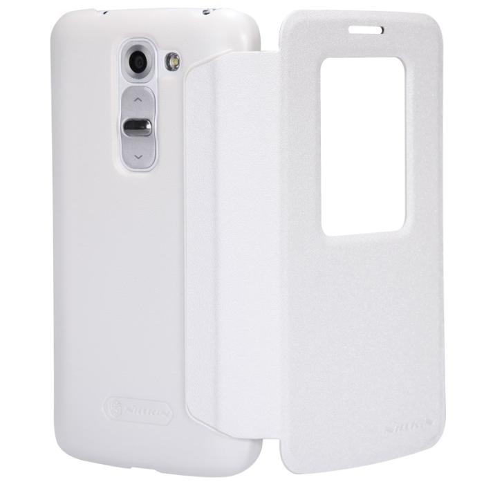 UTGATT5 - Nillkin Sparkle Window View fodral till LG G2 Mini (Vit)