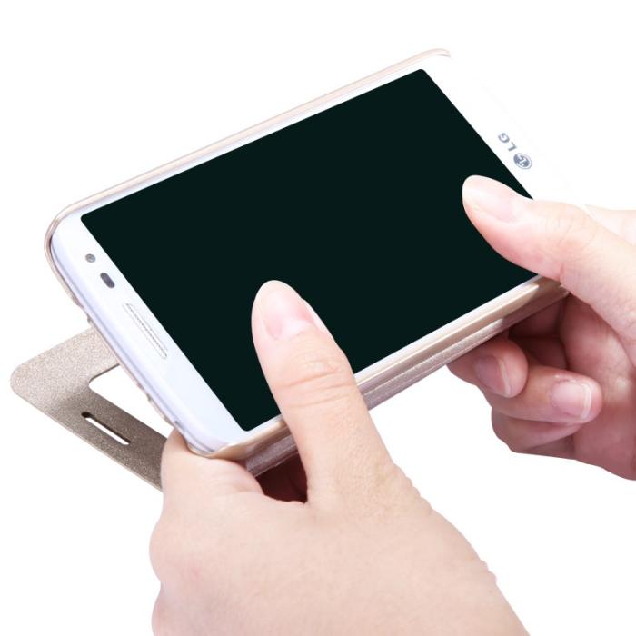 UTGATT5 - Nillkin Sparkle Window View fodral till LG G2 Mini (Gold)