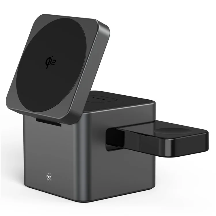 Qi2 MagSafe Trådlös Laddare iPhone Apple Watch Airpods (Svart) | 505295 | AlltMobil