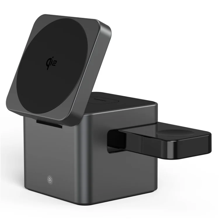 OEM - Qi2 MagSafe Trådlös Laddare iPhone, Apple Watch, Airpods