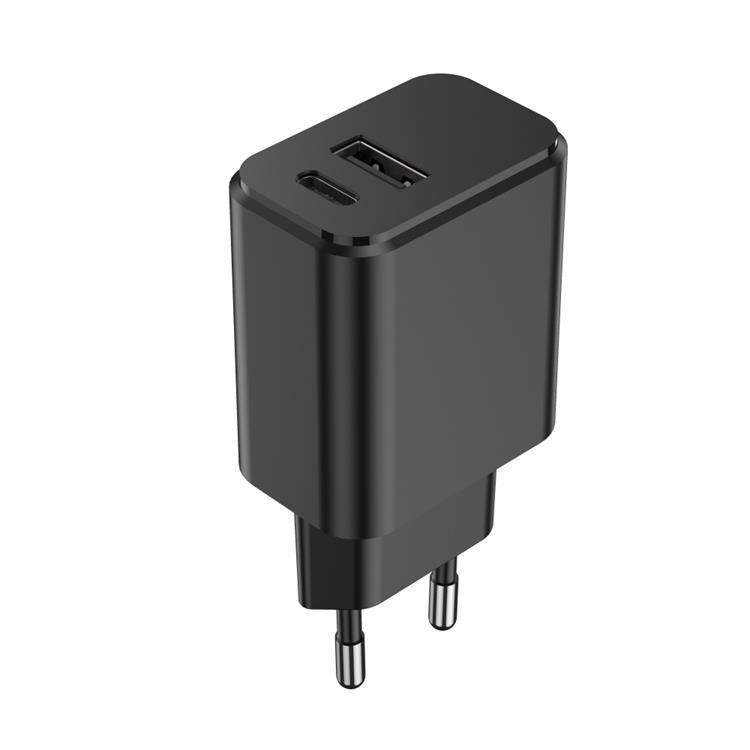 Setty Snabbladdare USB Till USB-C 20W 3A - Svart | 505295 | AlltMobil