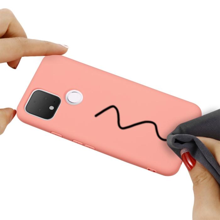 OEM - Liquid Silicone Mobilskal Google Pixel 4a 5G - Rosa