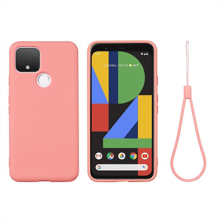 OEM - Liquid Silicone Mobilskal Google Pixel 4a 5G - Rosa