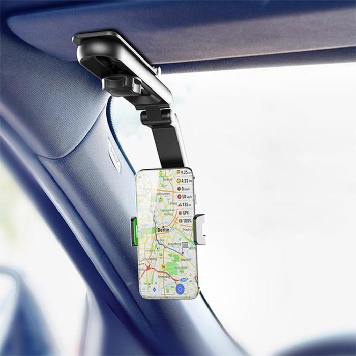 OEM - Mobilhållare 360 Degree Sun Visor - Svart
