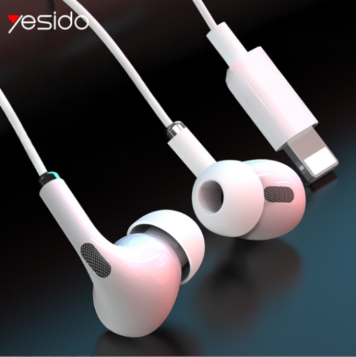 Yesido - Yesido Hörlurar YH34 In-Ear Lightning - Vit
