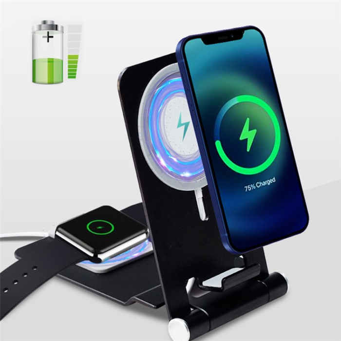 A-One Brand - Trådlös Laddare Magsafe iPhone,Apple Watch, - Svart