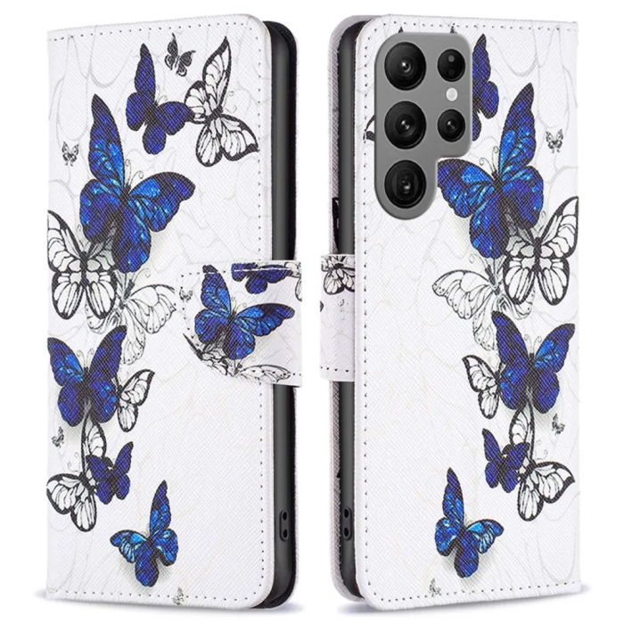 OEM - Galaxy S23 Ultra Plånboksfodral - Fjärilar