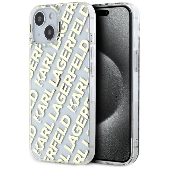 KARL LAGERFELD - Karl Lagerfeld Mobilskal till iPhone 15 MagSafe IML Fullover Logo - Guld