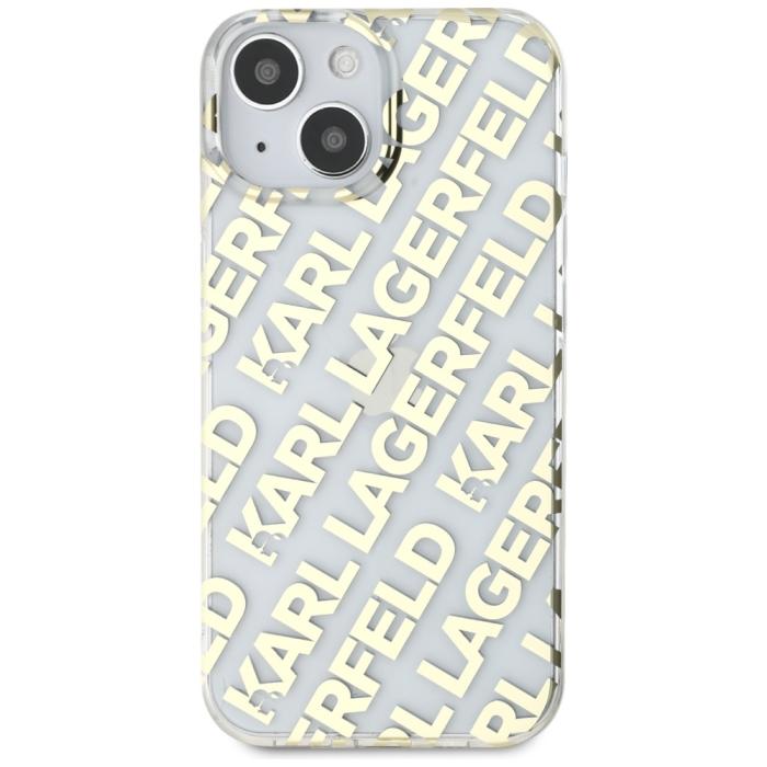 KARL LAGERFELD - Karl Lagerfeld Mobilskal till iPhone 15 MagSafe IML Fullover Logo - Guld