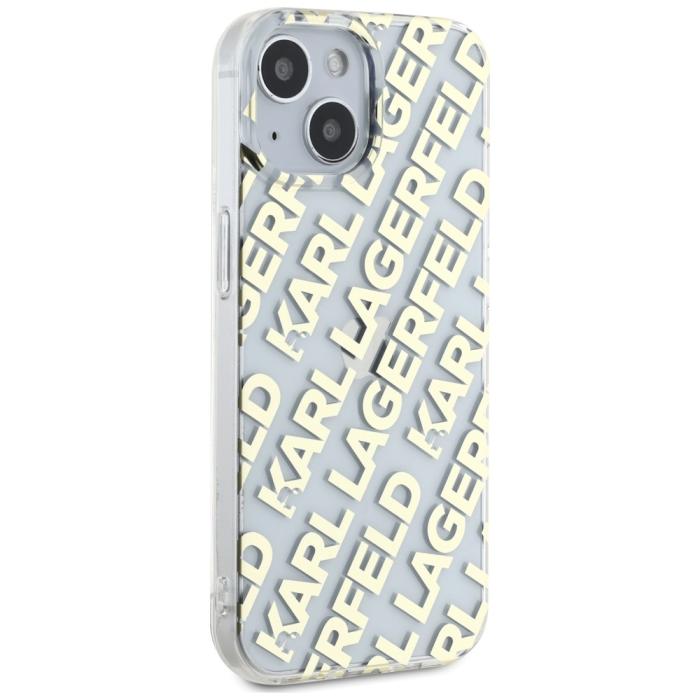 KARL LAGERFELD - Karl Lagerfeld Mobilskal till iPhone 15 MagSafe IML Fullover Logo - Guld