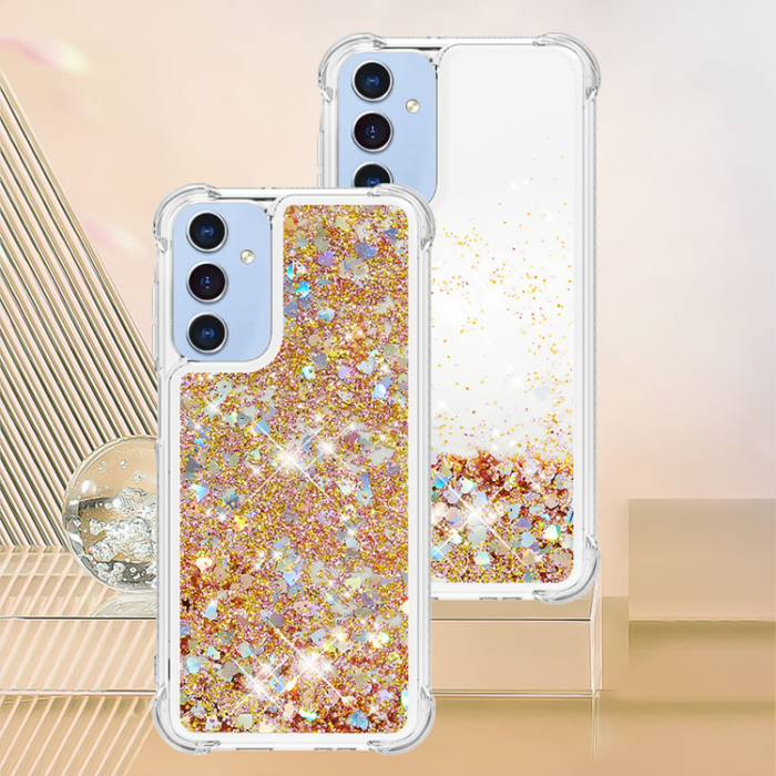 A-One Brand - Galaxy A17/A26 Mobilskal Glitter Quicksand TPU - Guld