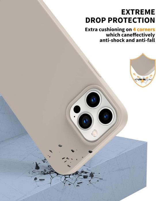 OEM - Liquid Silicone Skal iPhone 13 Pro Max - Beige