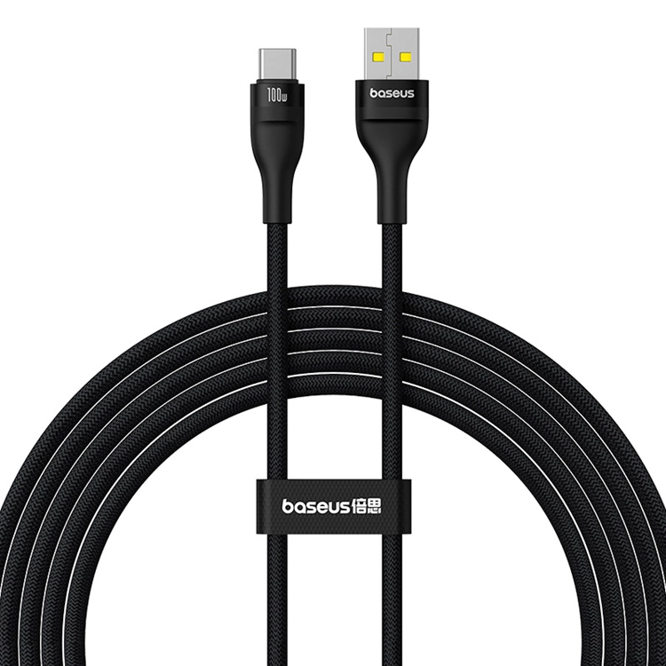 Baseus USB-C till USB-A kabel Flash 2 100W 2m- Svart | 3541 | AlltMobil