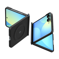 Spigen - Spigen Mobilskal F&ouml;r Galaxy Z Flip 8 MagSafe Airskin Aramid - Svart