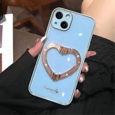 OEM - iPhone 14 Skal Heart Kickstand - Blå