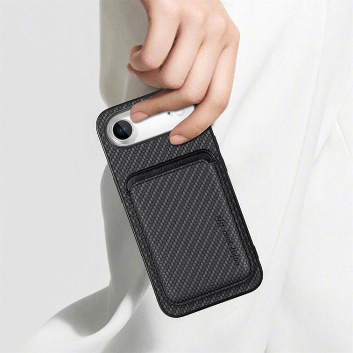 A-One Brand - iPhone Air Mobilskal Detachable Korthållare - Svart