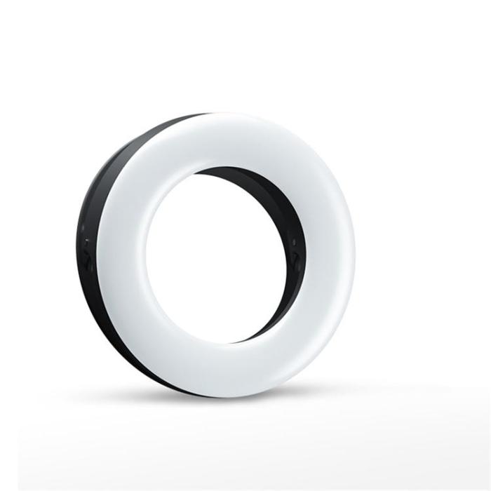 OEM - LED-Ringlampa Clip-on Selfie-lampa för Youtube Live-möte XJ19 - Svart