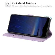 OEM - Samsung Galaxy A37 Pl&aring;nboksfodral Konstl&auml;der St&auml;ll Skydd - Lila